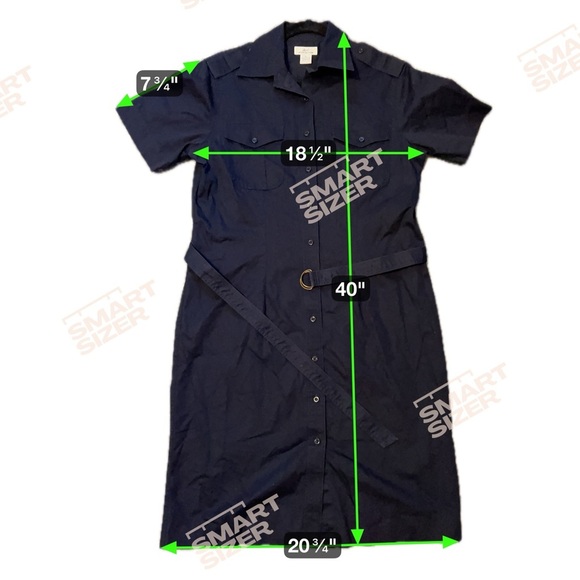 Brooks Brothers Dark Blue Short Sleeve Dress size 10 (M119) - Picture 5 of 5